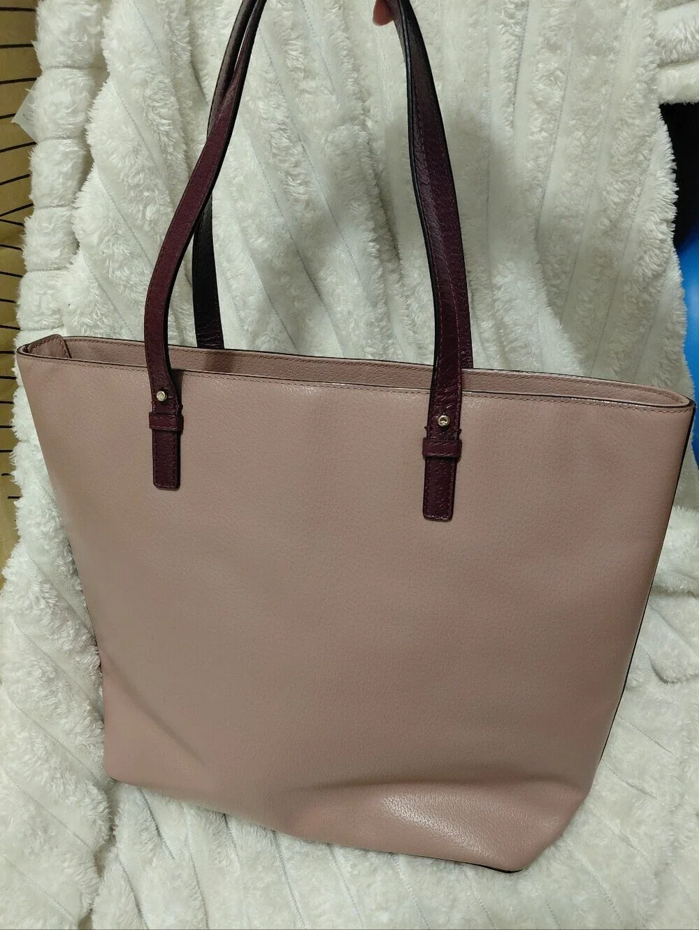 Kate Spade Grand Street Katie Large Tote Bag Purse Dusty Peony And Mullberry